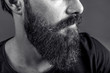 © jinga80 - Closeup of a young man's beard and mustache over gray background