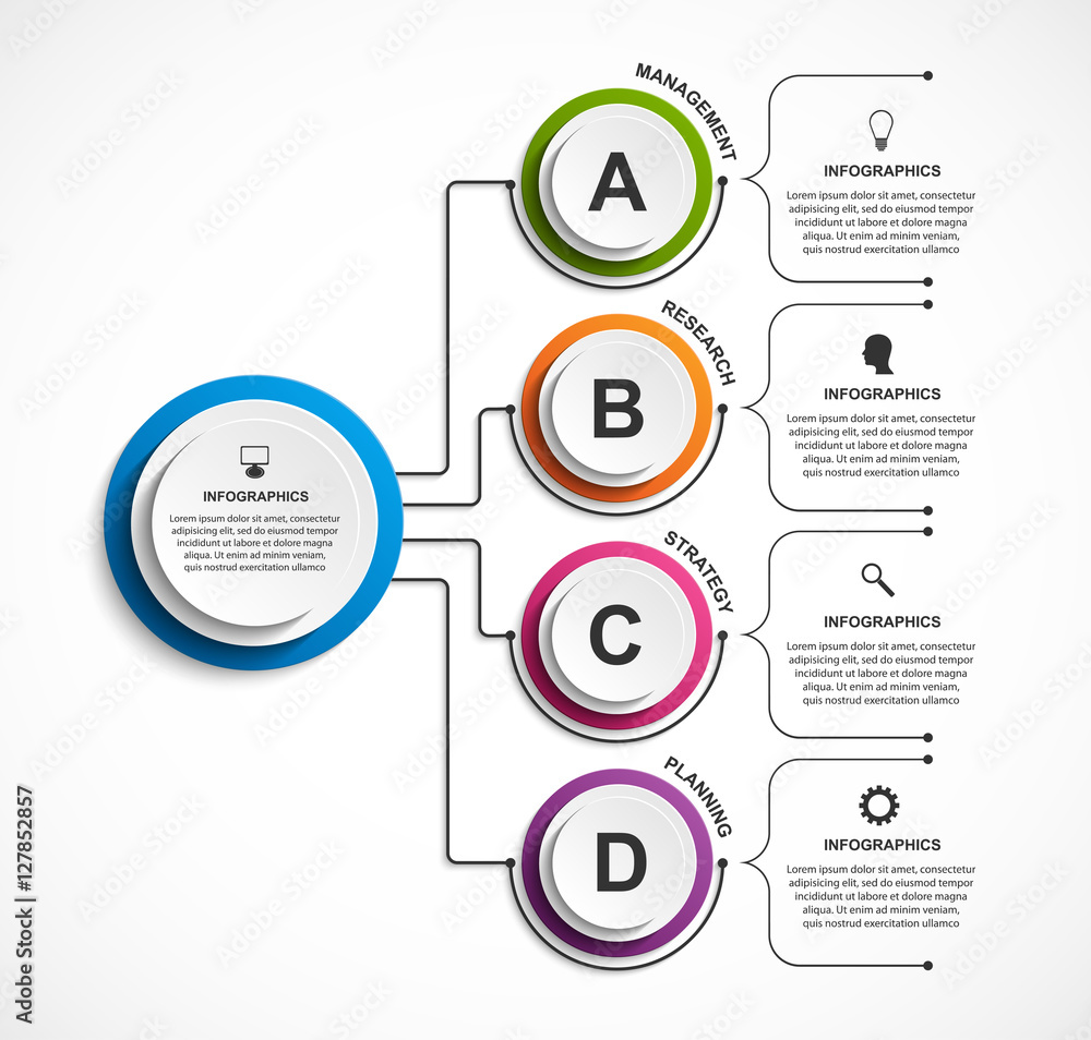 Infographic design organization chart template. Stock Vector | Adobe Stock