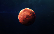 Mars - High Resolution Beautiful Art Presents Planet Of The Solar System. This Image Elements Furnished By NASA