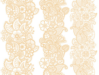 Sticker - Mehndi ribbons. Paisley design.