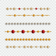 Vector Set Of Garland Beads