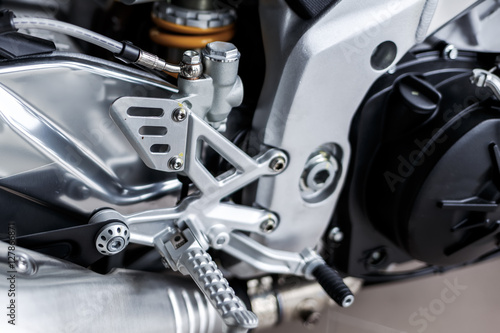 Fotografija details of motorcycle, Motorbike into deep,