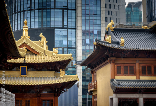 Plakat Jingan Temple Shanghai, China Asia