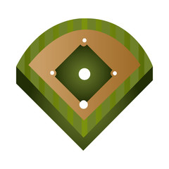 Wall Mural - baseball field diamond form icon graphic vector illustration eps 10