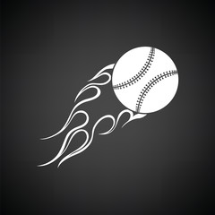 Canvas Print - Baseball fire ball icon