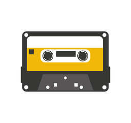 Poster - cassette old record icon vector illustration design