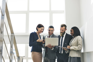 Canvas Print - Business Team Working Research Planning Concept