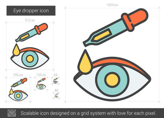 Canvas Print - Eye dropper line icon.