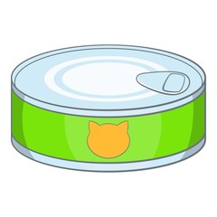 Canvas Print - Canned food for cat icon. Cartoon illustration of canned food for cat vector icon for web design
