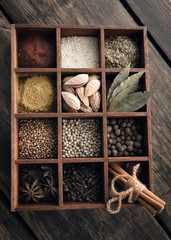 Kitchen set of spices