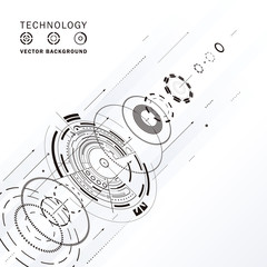 Aufkleber - Technology composition  structure abstract background.
