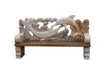 Decorative Bench Made Of Stone And Wood