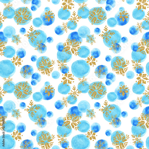 Materiał do szycia Abstrakte Aquarell Winter Hintergrund.