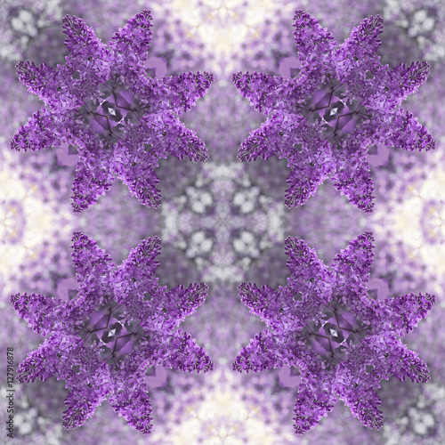 seamless pattern of fresh lilacs