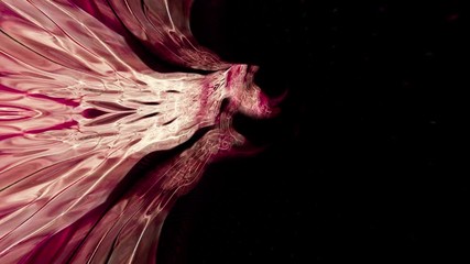 Wall Mural - Tunnel Vision 118: Traveling through a tunnel of fractal red light (Video Loop).
