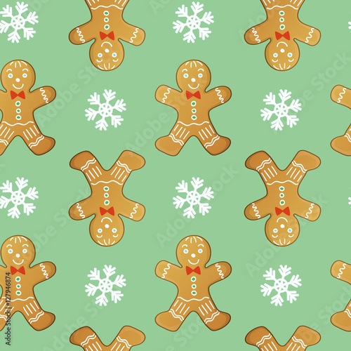 Stoffe zum Nähen Lebkuchen Männer nahtlose Vektormuster