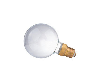 Wall Mural - high power edison light bulb on white