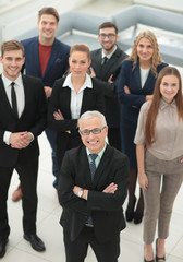 Wall Mural - Group portrait of a professional business team looking confident