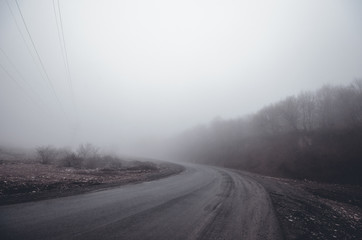 Wall Mural - Foggy Nature of Gabala