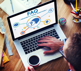 Wall Mural - frequently asked questions solution concept