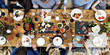 Leinwandbild Motiv Group Of People Dining Concept