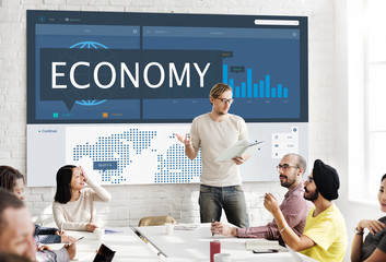 Wall Mural - Economy Global Business Marketing Managment Concept