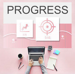 Wall Mural - business strategy results progress concept