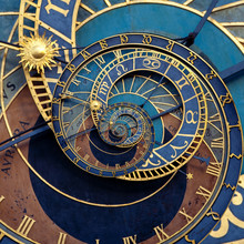 Abstract Historical Medieval Astronomical Clock