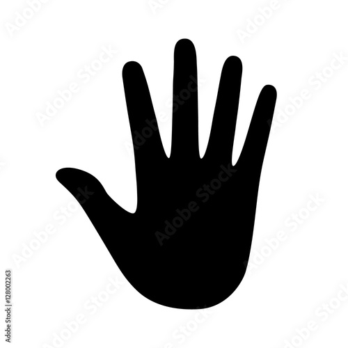 Fotografia, Obraz Handprint / hand print or palm impression flat icon for apps and websites