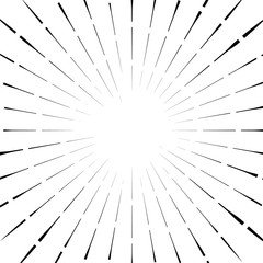 Poster - Abstract circular element, radial lines shape. Geometric element