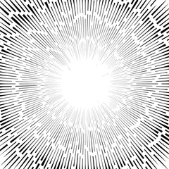 Poster - Abstract circular element, radial lines shape. Geometric element