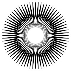 Poster - Abstract circular element, radial lines shape. Geometric element