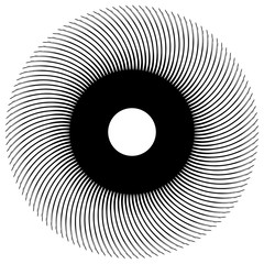 Poster - Abstract circular element, radial lines shape. Geometric element