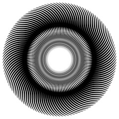 Poster - Abstract circular element, radial lines shape. Geometric element