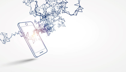 Wall Mural - mobile internet technology, vector illustration.