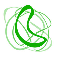 Simple Green Wavy Circle Logo