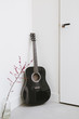 © Jordi Huisman - a black guitar on a white wall