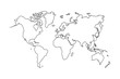 © stockdevil - Outline of world map on white background