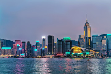 Wall Mural - Skyline and Victoria Harbor of HK