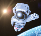 Fototapeta Kosmos - Astronaut in space, 3d render,