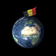 © al1center - Drapeau de Belgique sur la planète Terre