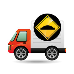 Sticker - bump traffic sign concept vector illustration eps 10