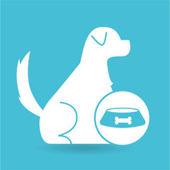 Sticker - veterinary clinic concept food bowl vector illustration eps 10