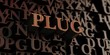 © Chris Titze Imaging - Plug - Wooden 3D rendered letters/message.  Can be used for an online banner ad or a print postcard.