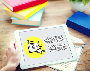 Wall Mural - digital media technology devices graphic concept