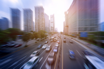 Canvas Print - Shanghai urban roads, traffic