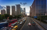 Fototapeta  - Shanghai urban traffic, light trails