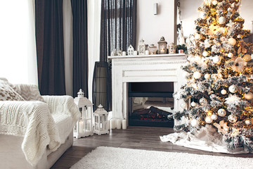 Wall Mural - White Christmas interior