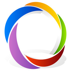 Leinwandbilder - Circular element with random radiating lines. Radial circles spi