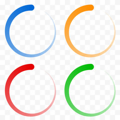 Aufkleber - Preloader, buffer shapes symbols. Fading transparent circles